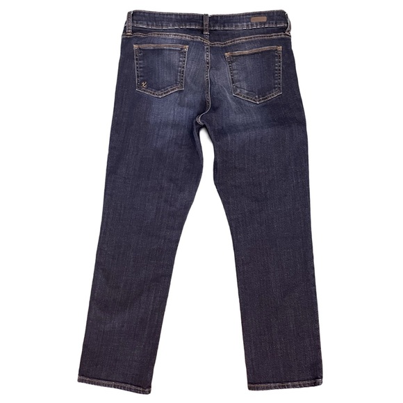 Kut from the Kloth Reese Mid Rise Ankle Straight Leg Blue Denim Jean Size 8 - Picture 4 of 12